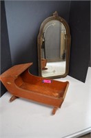 Vintage Cradle & Vintage Mirror