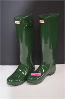 Ladies Hunter Green Rain Boots New