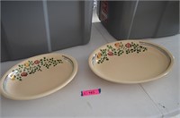 Two Puparieddu Platters. Signed Made in Italy