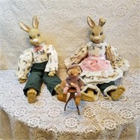 2 Ceramic Rabbits U9B