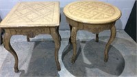 2 Baker Furniture Side Tables & Mirror M8B