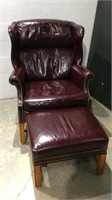 Whittemore Sherrill Leather Chair w Ottoman M10C.