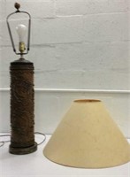 Unusual Vintage Wood Table Lamp K15D