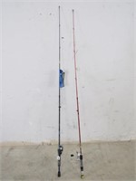 (2) Shakespeare Flip Caster Fishing Rods