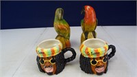 St Eustatius Mugs/Wooden Parrots