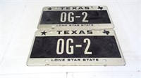 (2) Texas License Plates
