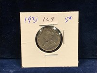 1931 Canadian nickel