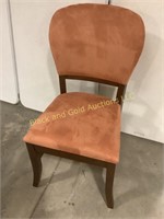 Orange Chair with Dark Cherry Finish