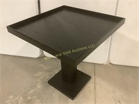 Black Wood Raised Edge Side Table