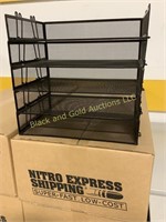 (18) Stacking Wire Organizer Office Shelves