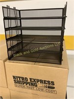 (54) Stacking Wire Shelves - Office Style