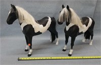 2- Large Plastic Horses 20"Tall