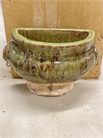 Antique style glazed terra-cotta wall planters 10