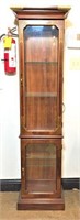 Wood & Glass Lighted Display Cabinet