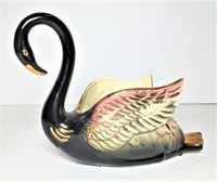 Vintage Swan Planter with Gilt Accents
