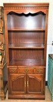 Lighted Shelving Unit with 1 Drawer & Cabinet