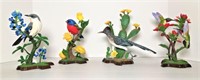 Danbury Mint Bob Guge Bird & Flower Figurines