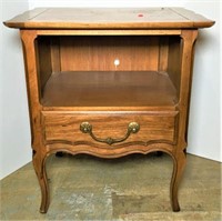 French Provincial Side Table with Lower Drawer