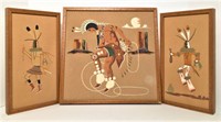 Sandstone American Indian Paintings- lot of 3