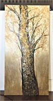 Modern Textured Tree Print on Canvas