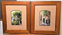 Pair of Italian Villa Framed Prints by Susan