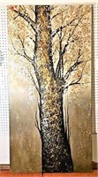 Modern Textured Tree Print on Canvas