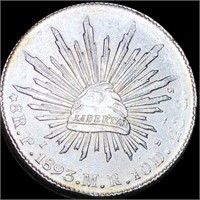1893 Mexican Silver 8 Reales UNCIRCULATED