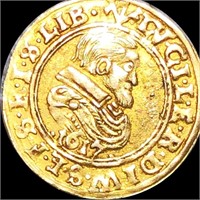 1617 Leiningen Gold Ducat ABOUT UNCIRCULATED