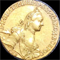 1764 Russian Gold 10 Rouble UNCIRCULATED