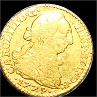 1779 Spanish Gold Escudo NICELY CIRCULATED