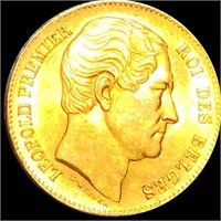 1865 Belgium Gold 20 Francs UNCIRCULATED