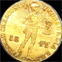 1841 Netherlands Gold Ducat UNCIRCULATED