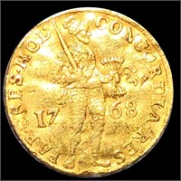 1768 Netherlands Gold Ducat ABOUT UNCIRCULATED