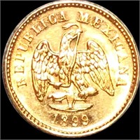 1899 Mexican Gold Peso UNCIRCULATED