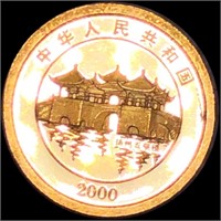 2000 Chinese Gold 10 Yuan UNCIRCULATED