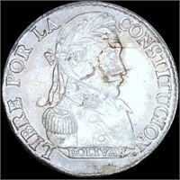 1830 Bolivan Silver 4 Soles UNCIRCULATED OBV LAM