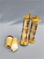 Pair of Lenox salt and pepper shakers with 24kt. G