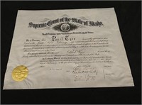 Lawyers Certificate 1922