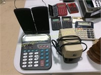 Office equipment and supplies, calculators,
