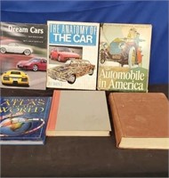 Box of Automobile Books and Warrior Book