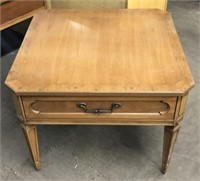 1 Drawer Side Table with Column Style Legs