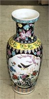 Hand Painted Glazed Floor Vase