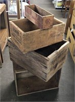 Vintage Wooden Food Crates