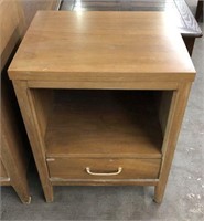 Mid-Century Nightstand with Lower Drawer