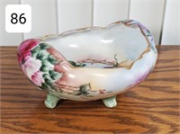 Bavarian Hand Painted Footed Pillow Bowl