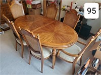 Drexel Heritage Pecan Dining Table & (6) Chairs