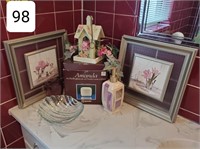 Purple Bird House, Pictures & Bathroom Items
