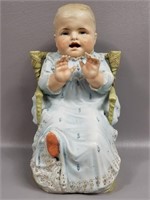 Vintage German Bisque Baby Figure (11.5" tall)