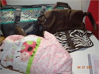 Carter Diaper Bag and Car Seat Cover Zebra Bag