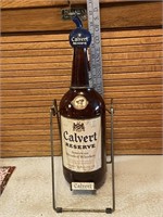 Glass 1/2 Gallon Calvert Reserve Bottle w/Holder